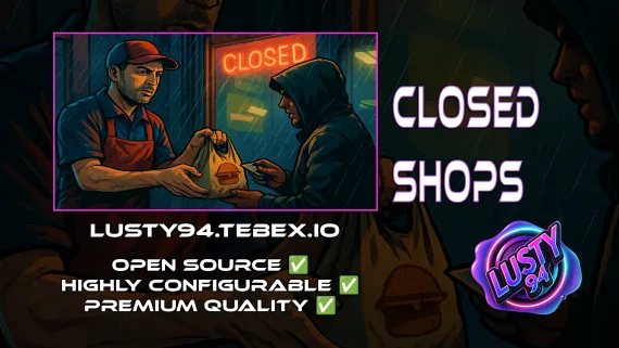 FiveM Closed Shops NPC | Job Worker Offline Vendor
