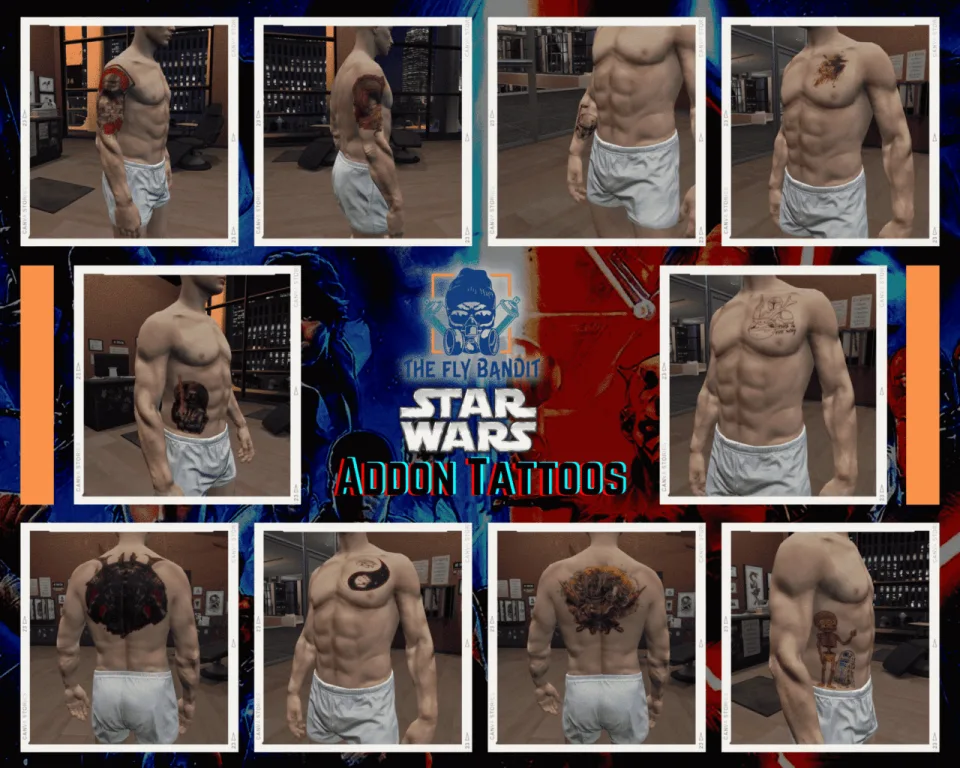 200 Addon Tattoo Pack for FiveM, Rcore Ready