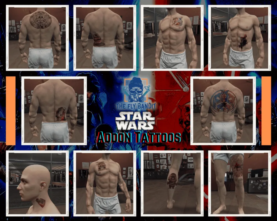 200 Addon Tattoo Pack for FiveM, Rcore Ready