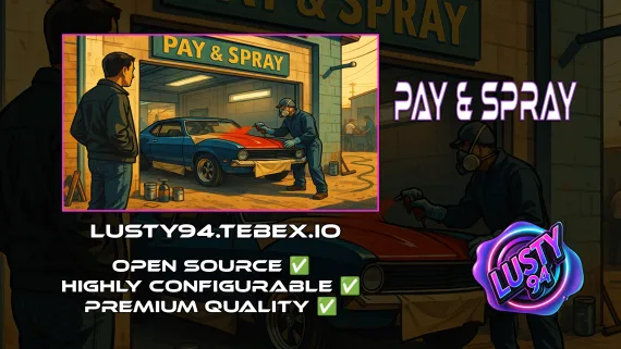FiveM Pay and Spray | Multi-Location Vehicle Shop