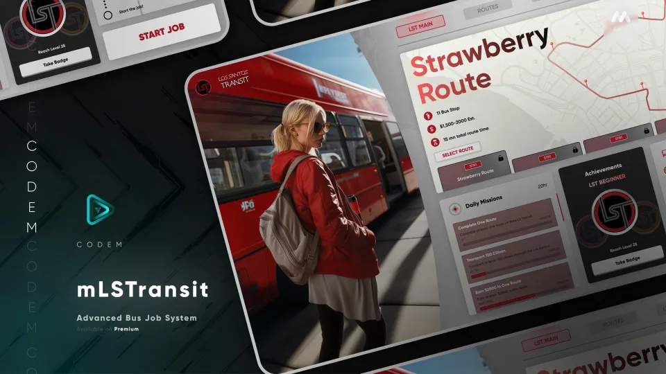 CodeM mLSTransit FiveM Bus Job Script