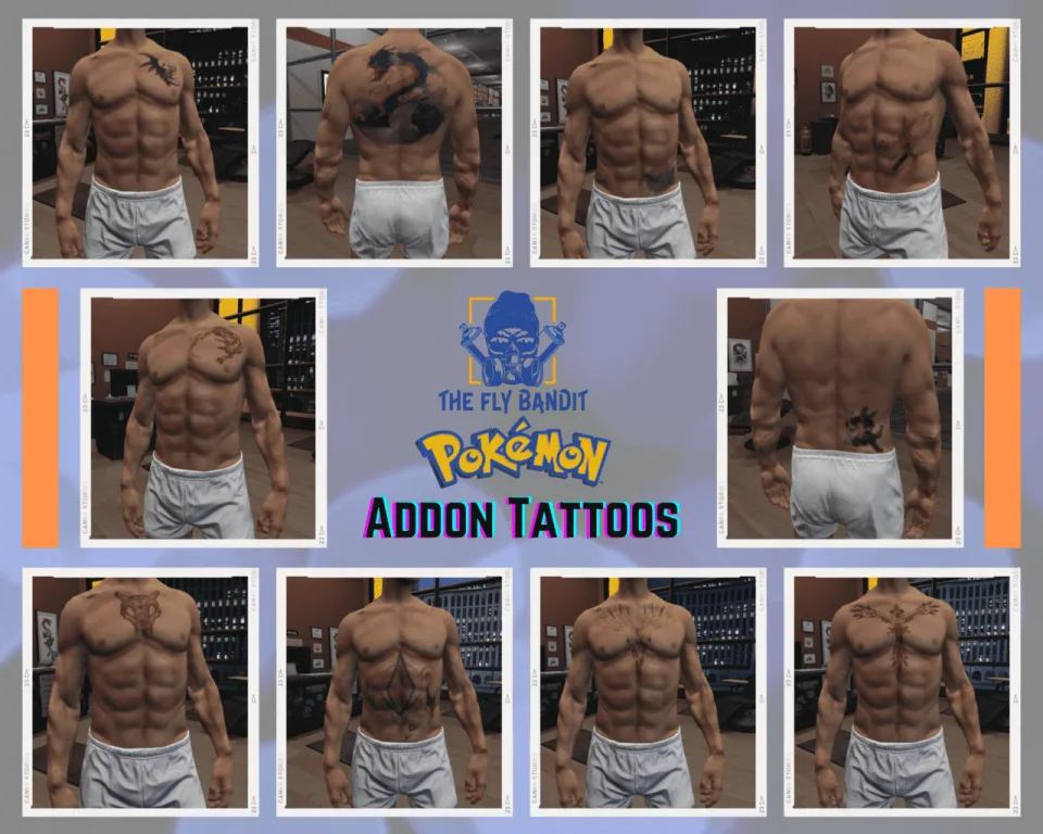 200 Addon Tattoo Pack for FiveM, Rcore Ready
