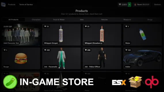 Free Ingame Tebex Store Script for FiveM