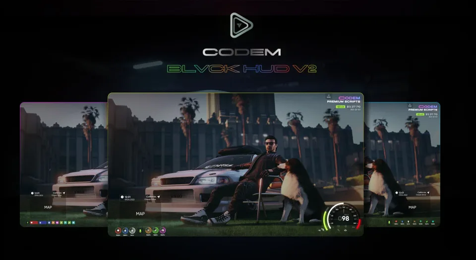 BLVCK HUD V2 — FiveM HUD With Synced Nitro System