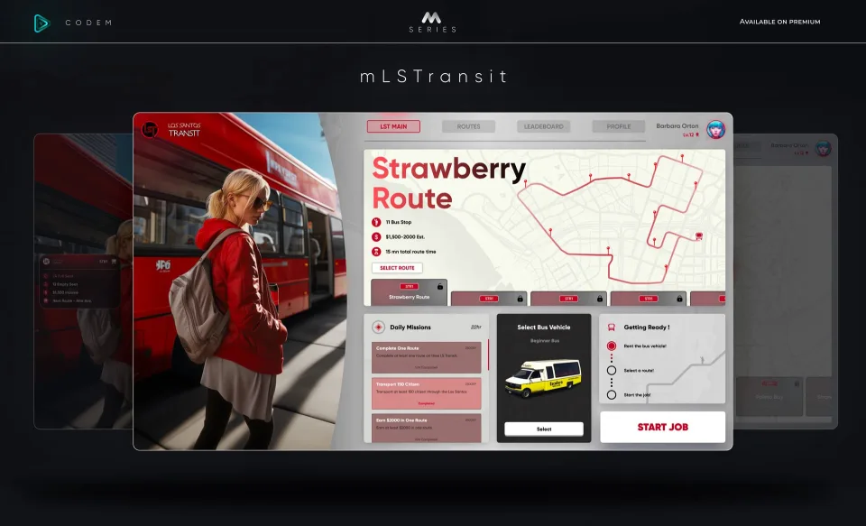 CodeM mLSTransit FiveM Bus Job Script