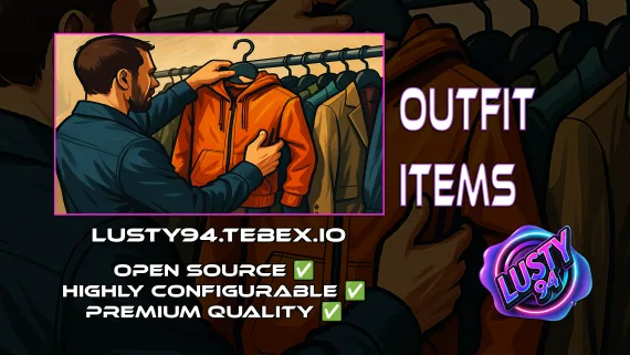 FiveM Outfit Items Script – Job Uniform Shop QBCore